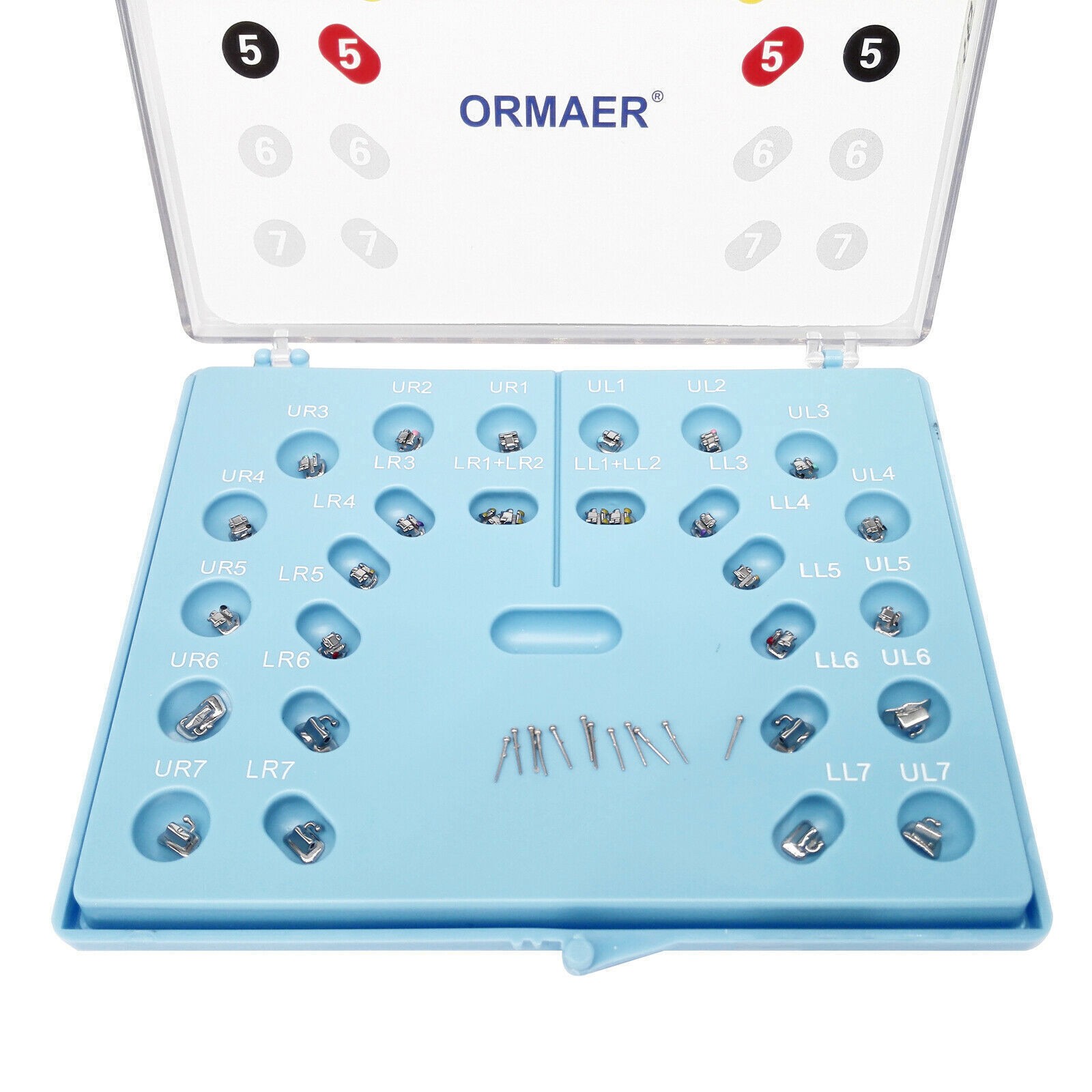 Dental Orthodontic Self-Ligating Brackets Metal Mesh Roth/MBT 022 Active Hook
