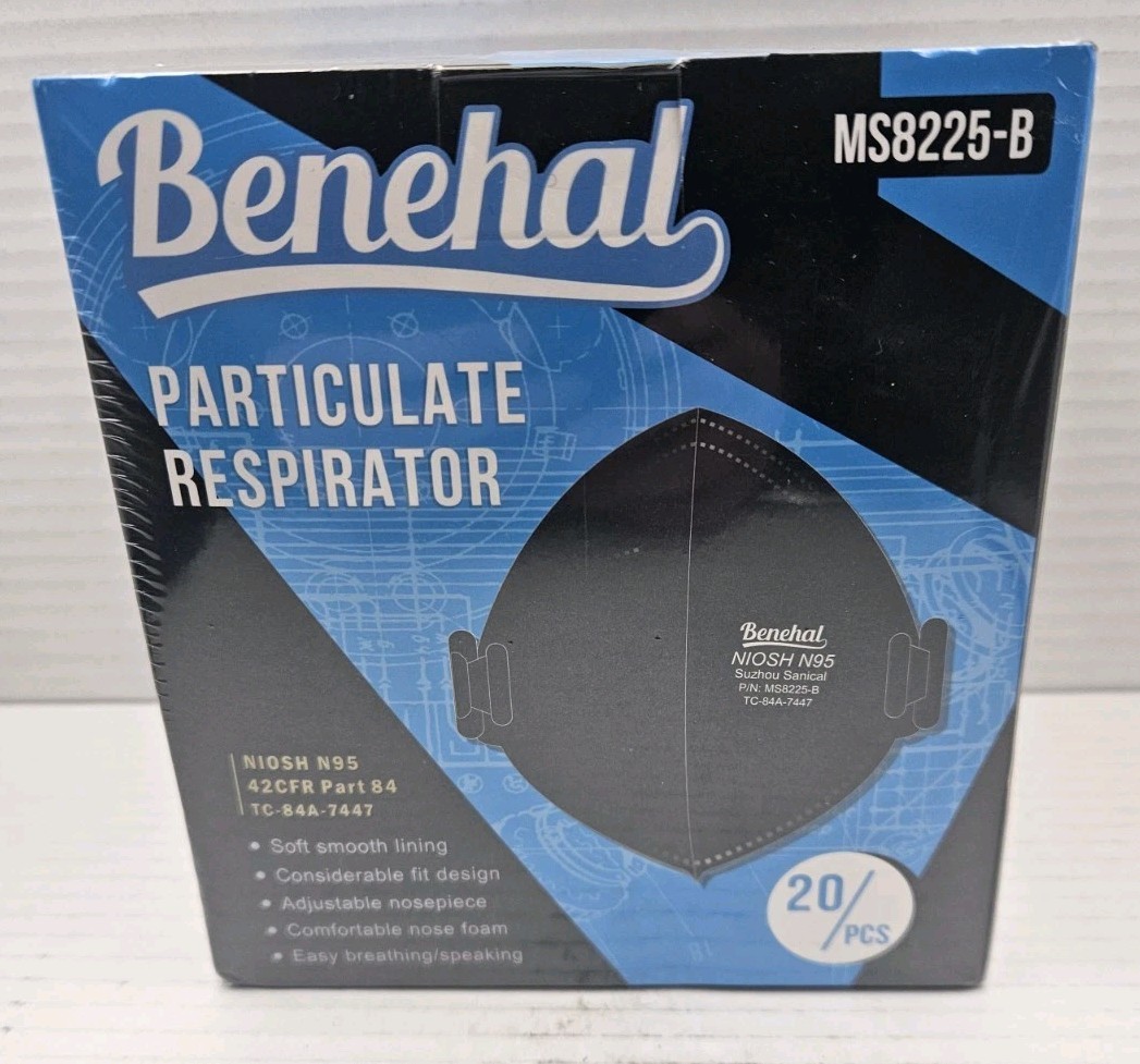 Benehal NIOSH Approved N95 Mask Particulate Respirators, N95 Face Masks 20 Pack