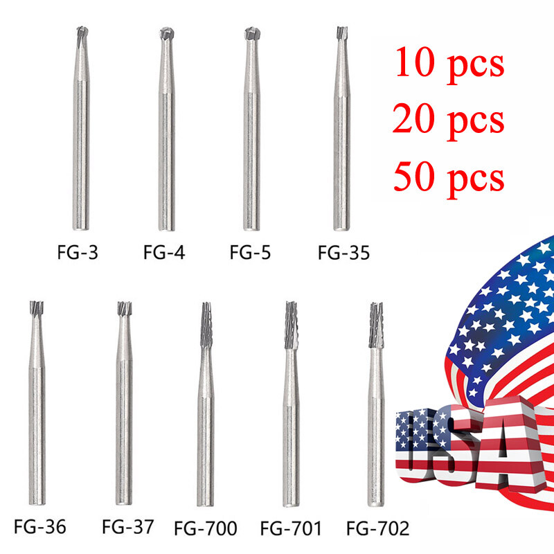 10 pcs Dental Orthodontic High-Speed Carbide Burs FG Debonding And Finishing