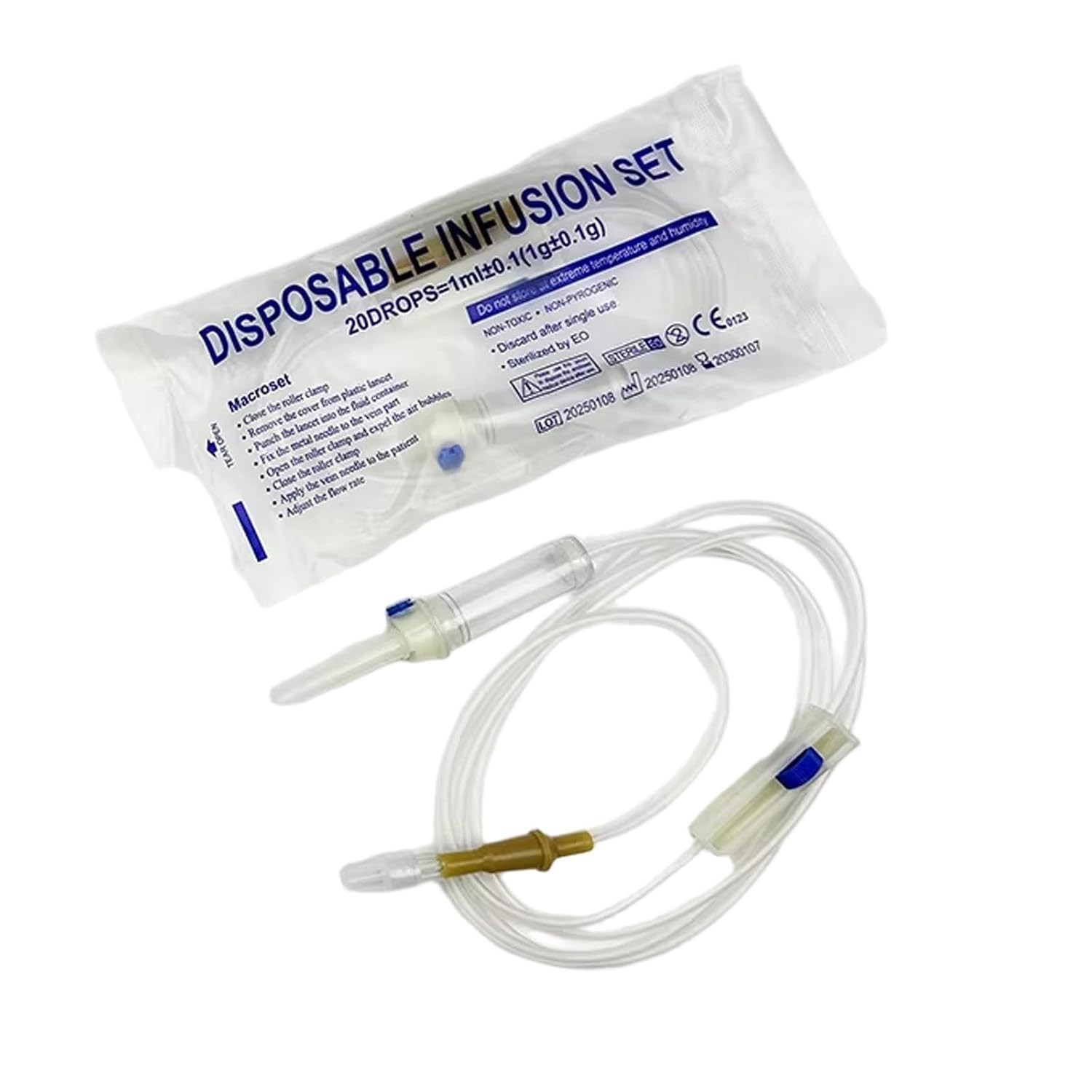 10Pcs Universal Veterinary Complete Infusion Set for Laboratory and Animals Use
