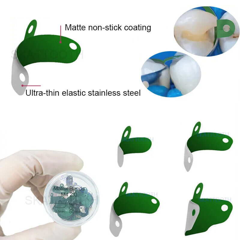 Dental Non-Stick Matrix Bands Sectional Contoured Matrices with PTFE Coated