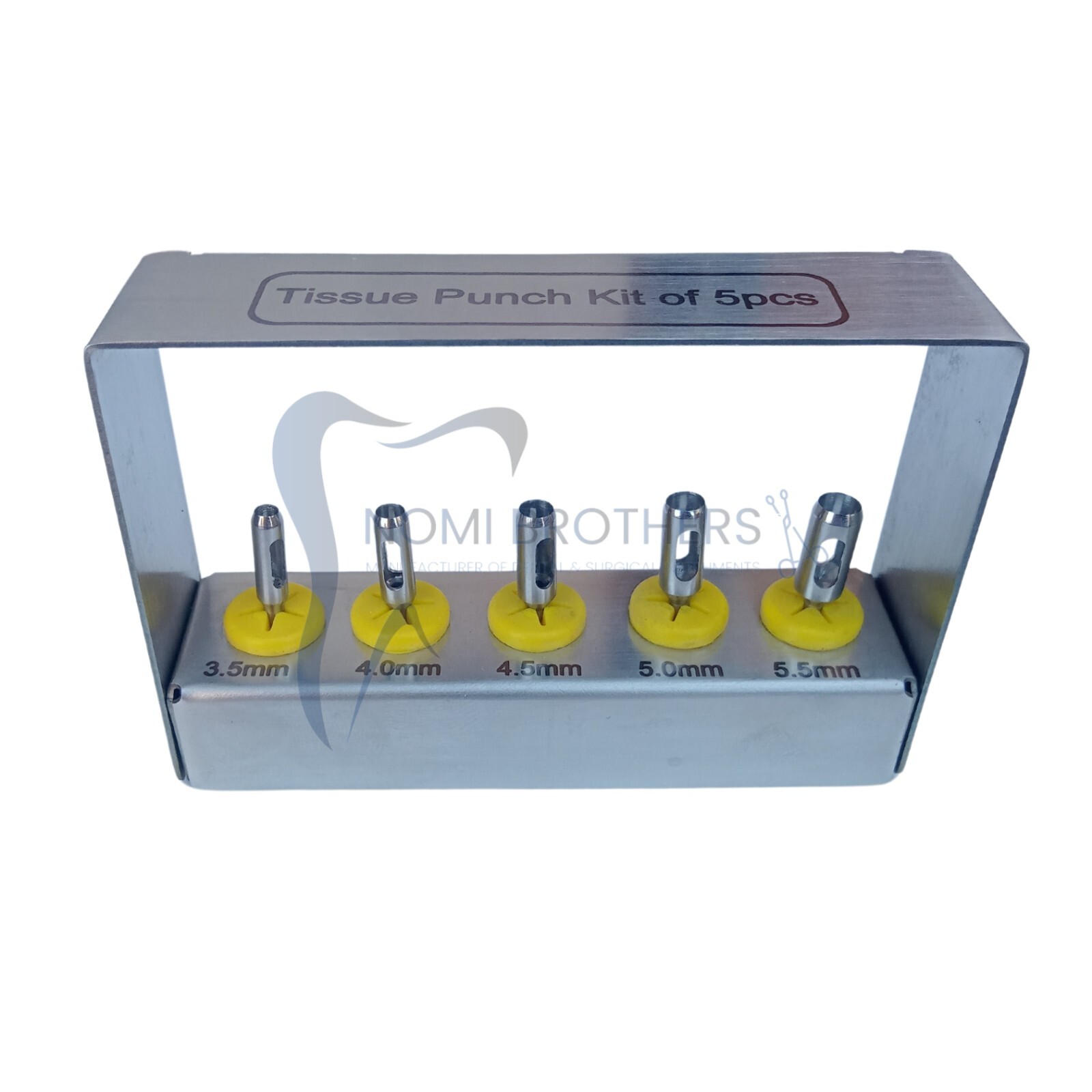 GERMAN Dental Implant Tissue Punch Kit 5pcs set FREE Bur Holder