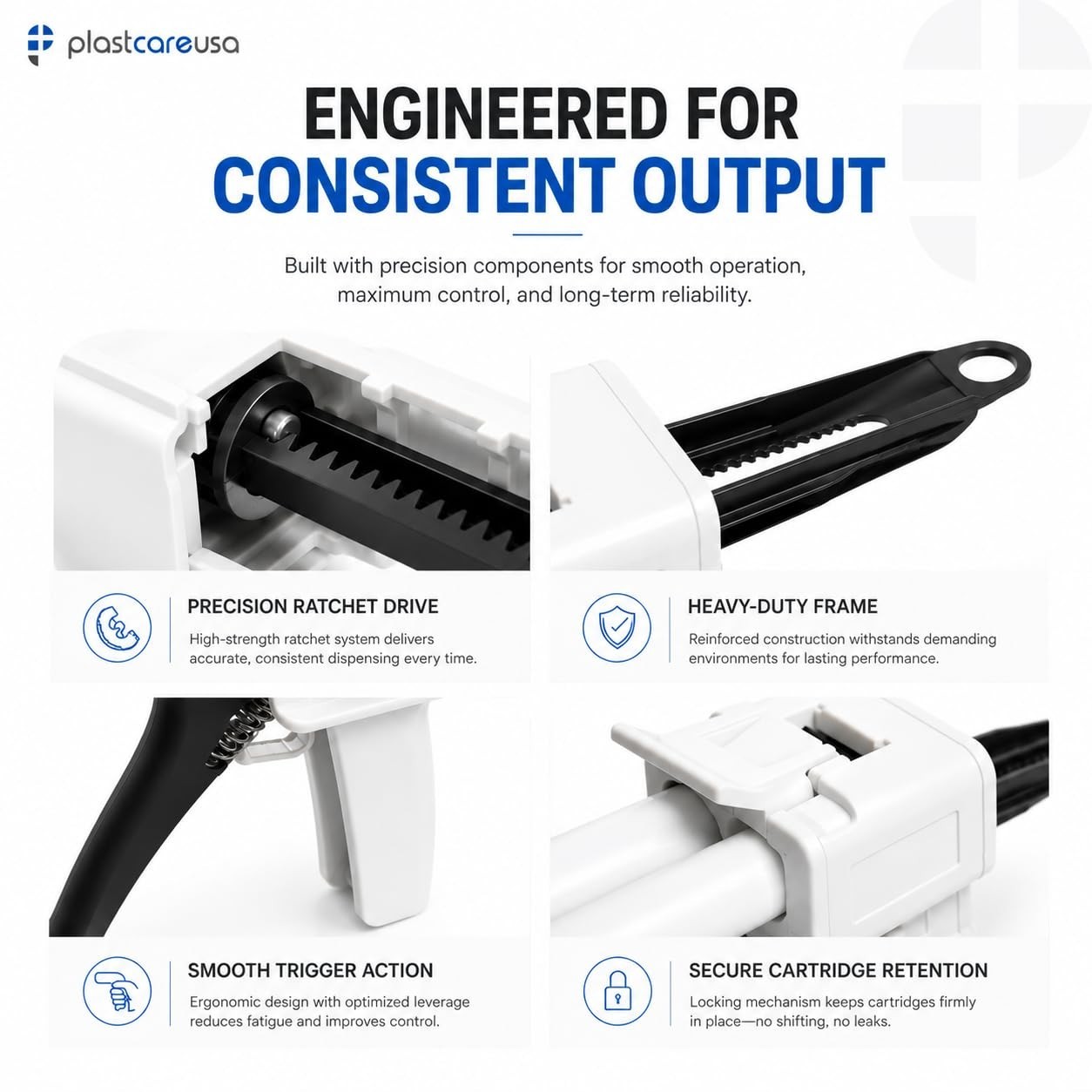 Professional 50ml Dental Impression Material Gun – Ergonomic & Precise Design