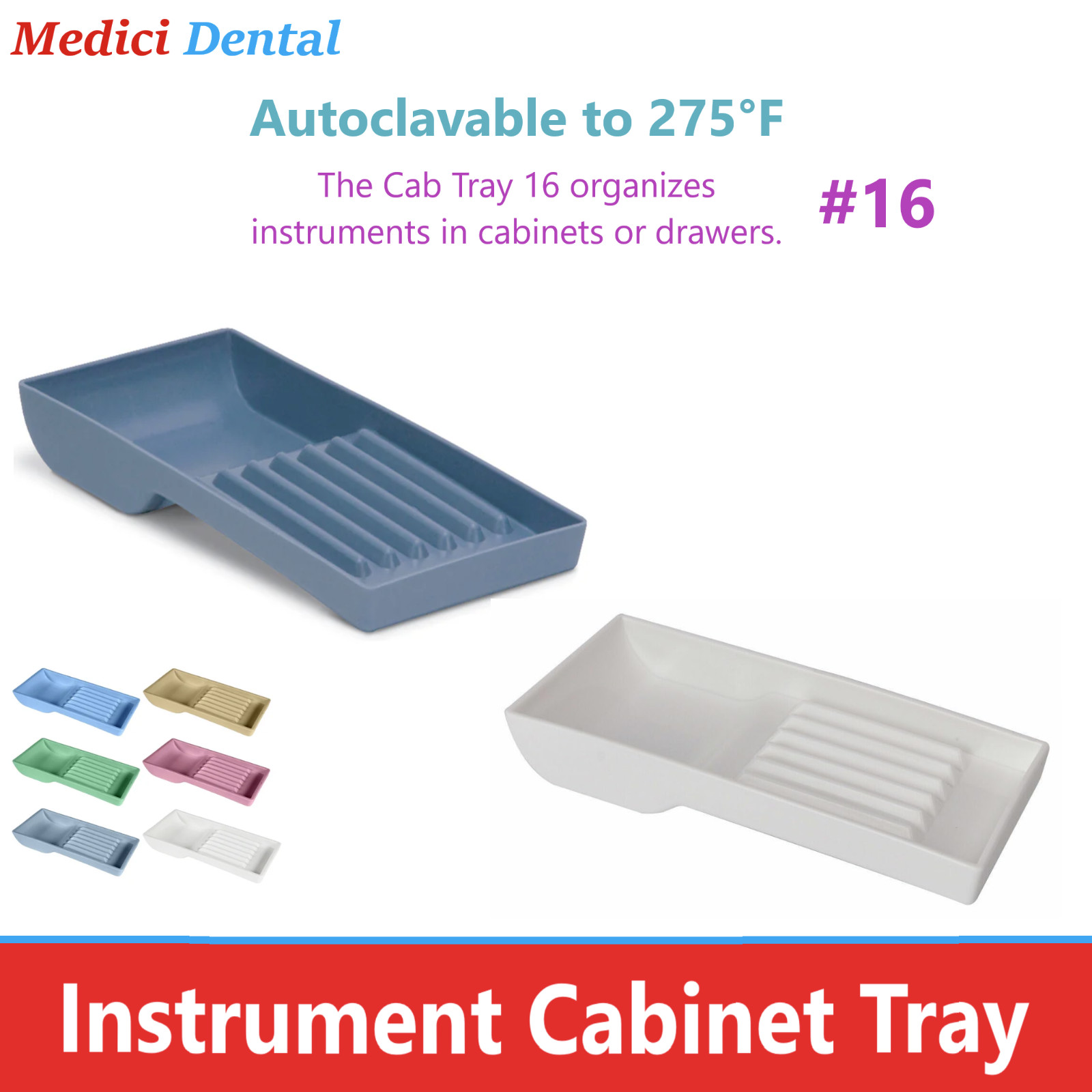Dental Instruments Tray For Sterilization & Organization of Dental Strips, Discs
