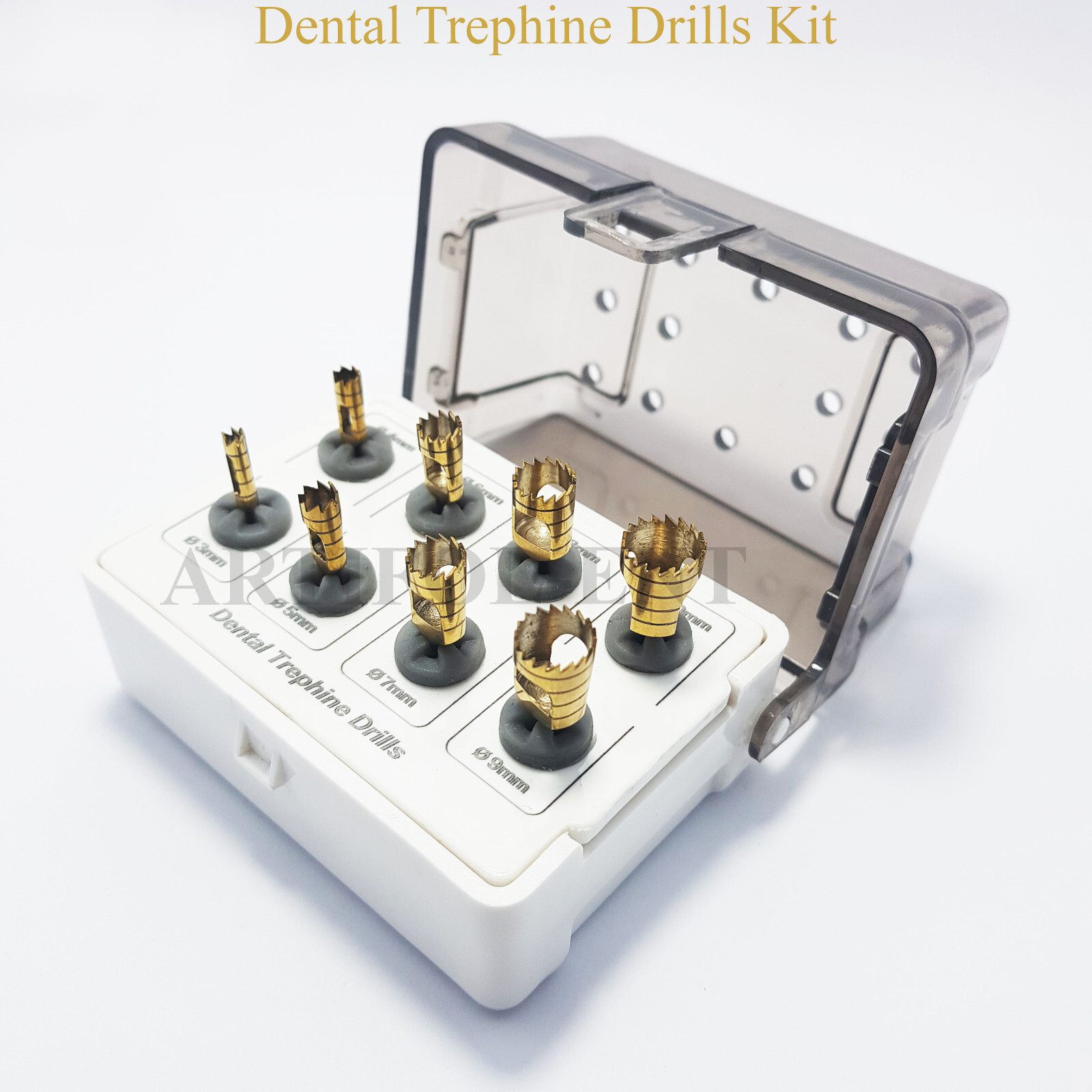 Dental Trephine Drills implant Kit 8 Pcs Bone Grafting Sinus Lift Dentist Tools