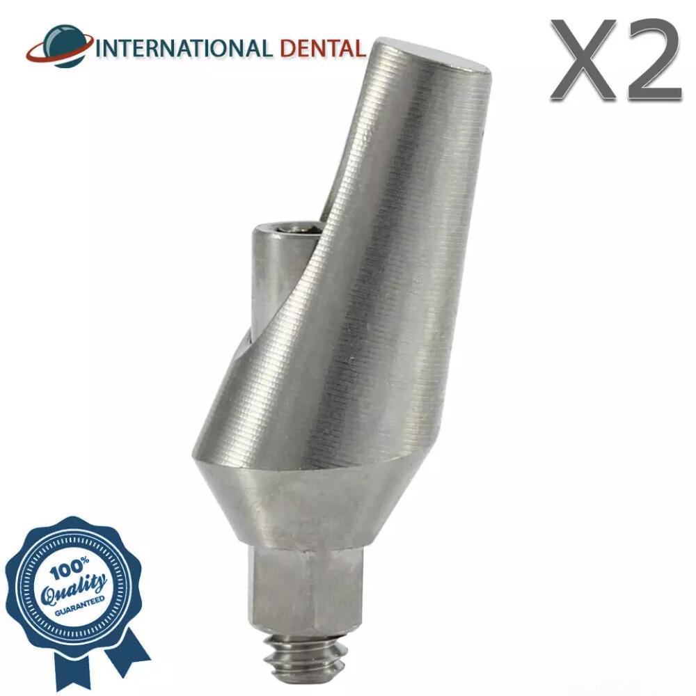 Lot Of 2 Angular 15° For Slim Platform 3.0mm Hex Adapter Head Dental Fixture