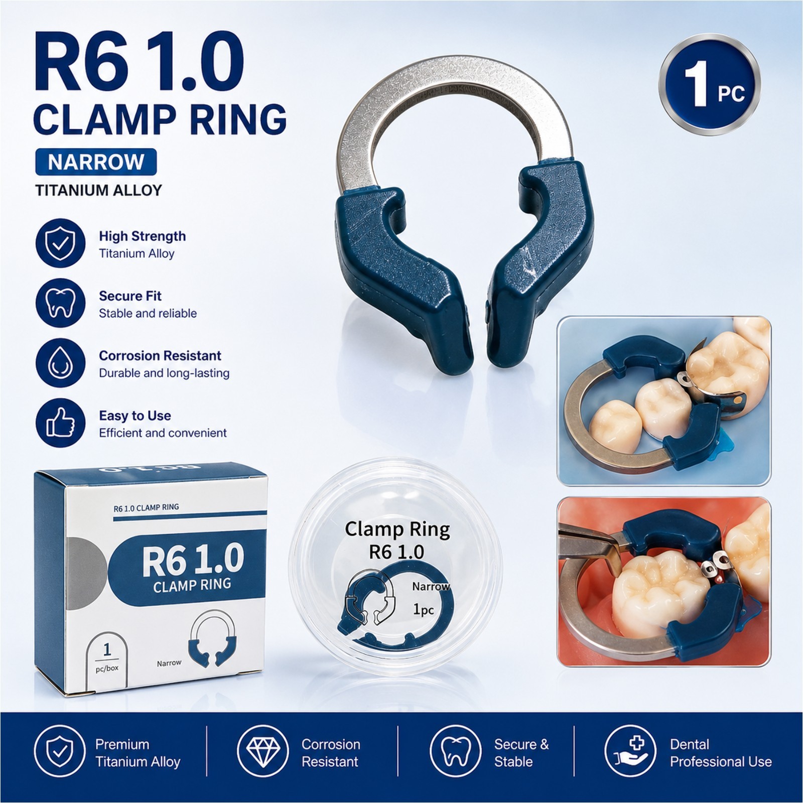 Dental Matrix Bands Sectional Ring Clamp Fit Garrison Palodent V3 System Set C2