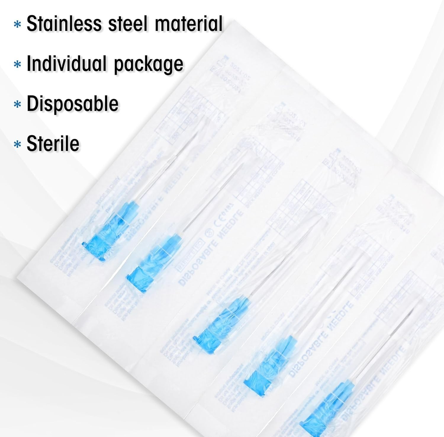 100 Pack 23Ga 25mm 1IN Disposable Needes for Scientific and Industrial Dispen…
