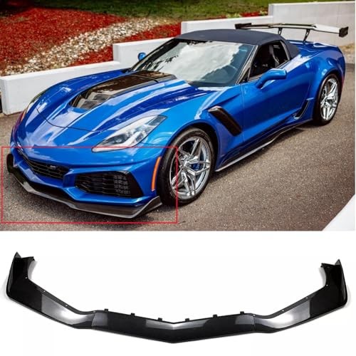 3-Piece Front Bumper Lip Chevy Corvette C7 2017-2019 ZR1 Conversion Carbon Fiber