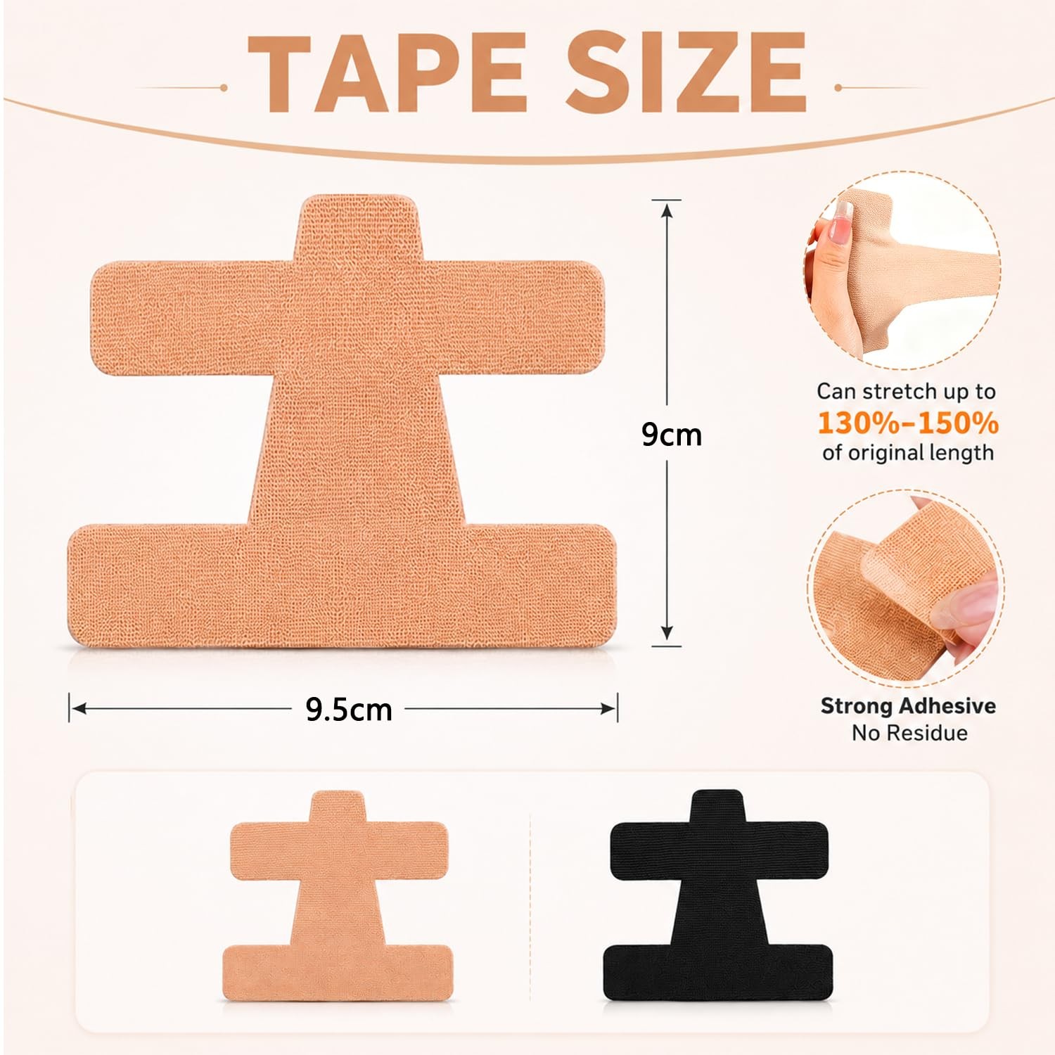 40 Pcs Pre-Cut Bunion Corrector Kinesiology Tape, Elastic 40 Pcs, Skin