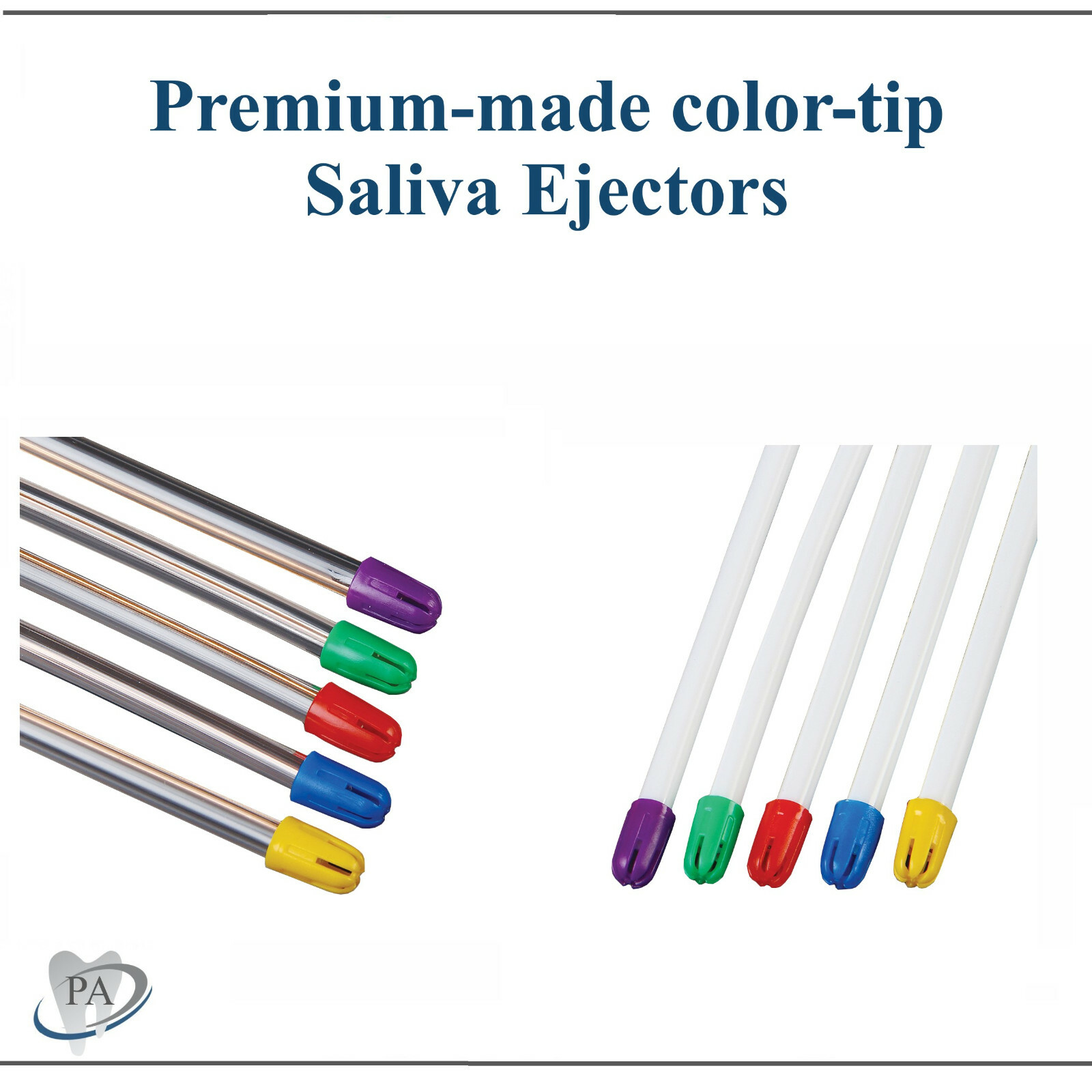 100 (1 Bag) White Body Dental Saliva Ejectors Ejector Disposable Suction Tips