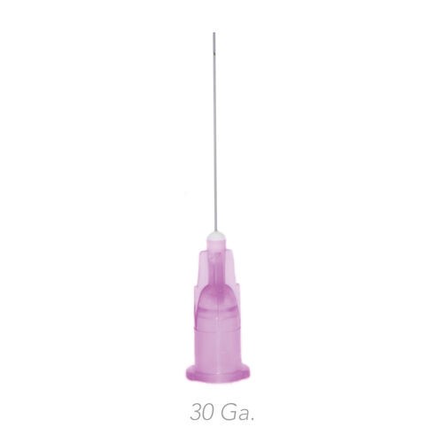 Endo Irrigation Needle Tips Notched Needle Tip, 30 Gauge, 100/Box, Purple