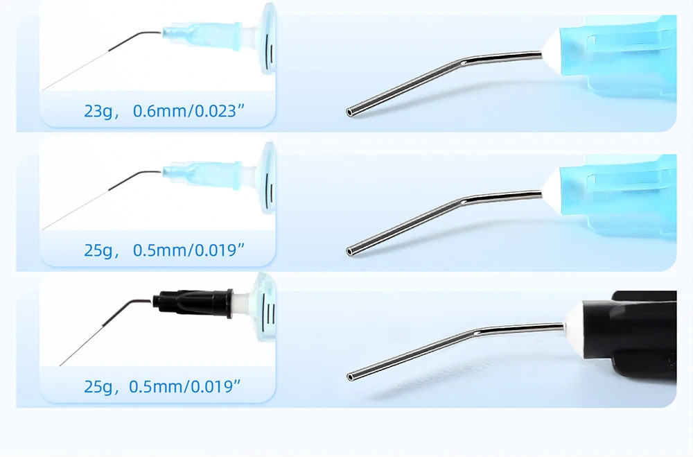 Dental Pre Bent Tips for Etch Gel Composite Flow Applicator 200PCS