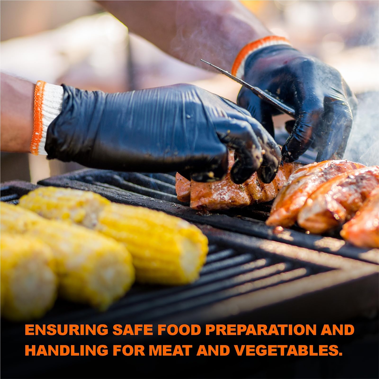 Bbq Gloves For Cooking Baking Grilling 100 Count Disposable Nitrile Gloves And 4