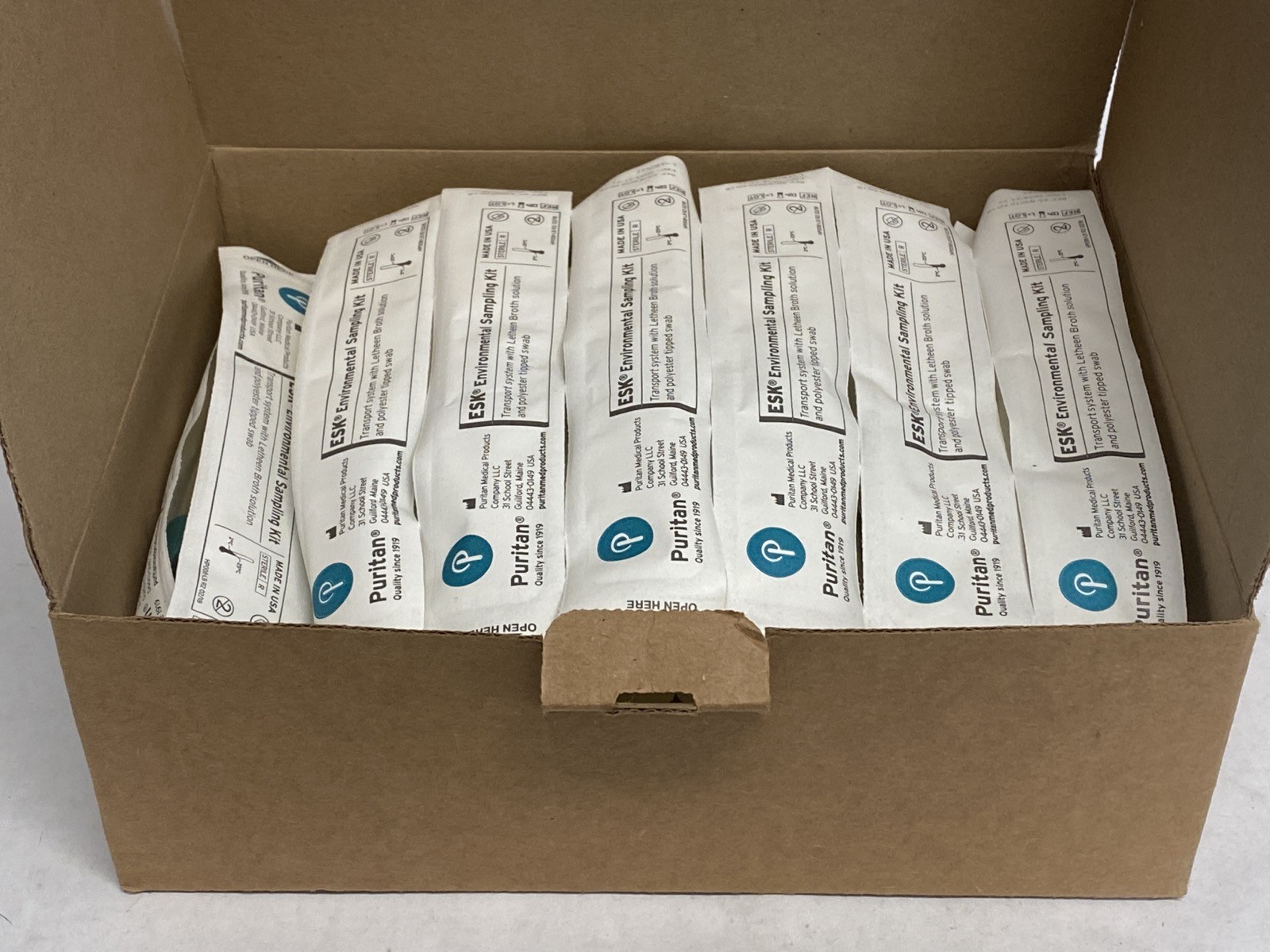 (38)PURITAN ESK Environmental Sampling Kit Letheen Broth Polyester Swab 25-83010