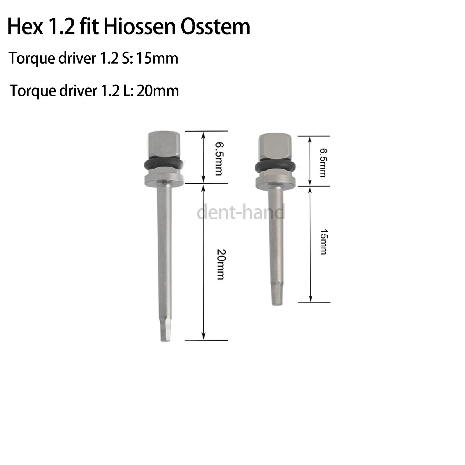 Implant Torque Driver & Hand Screwdriver Drivers Hex 1.2mm fit Hiossen Osstem
