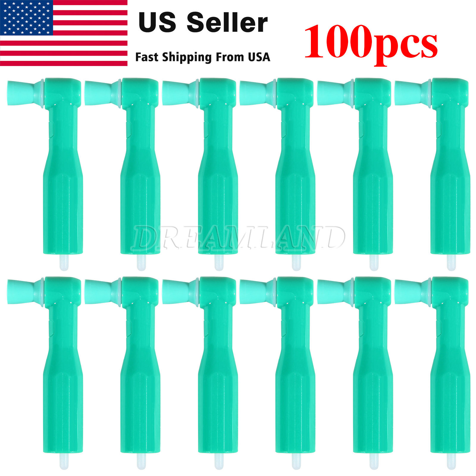 100 Dental Disposable Polishing Prophy Angles /Polishing Cups Prophy Brushes OR