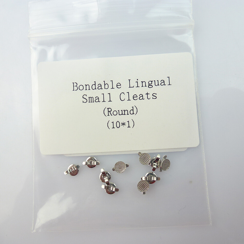 10pc Dental Orthodontic Lingual Button Bondable Mesh Base Round/Rectangle 6Type