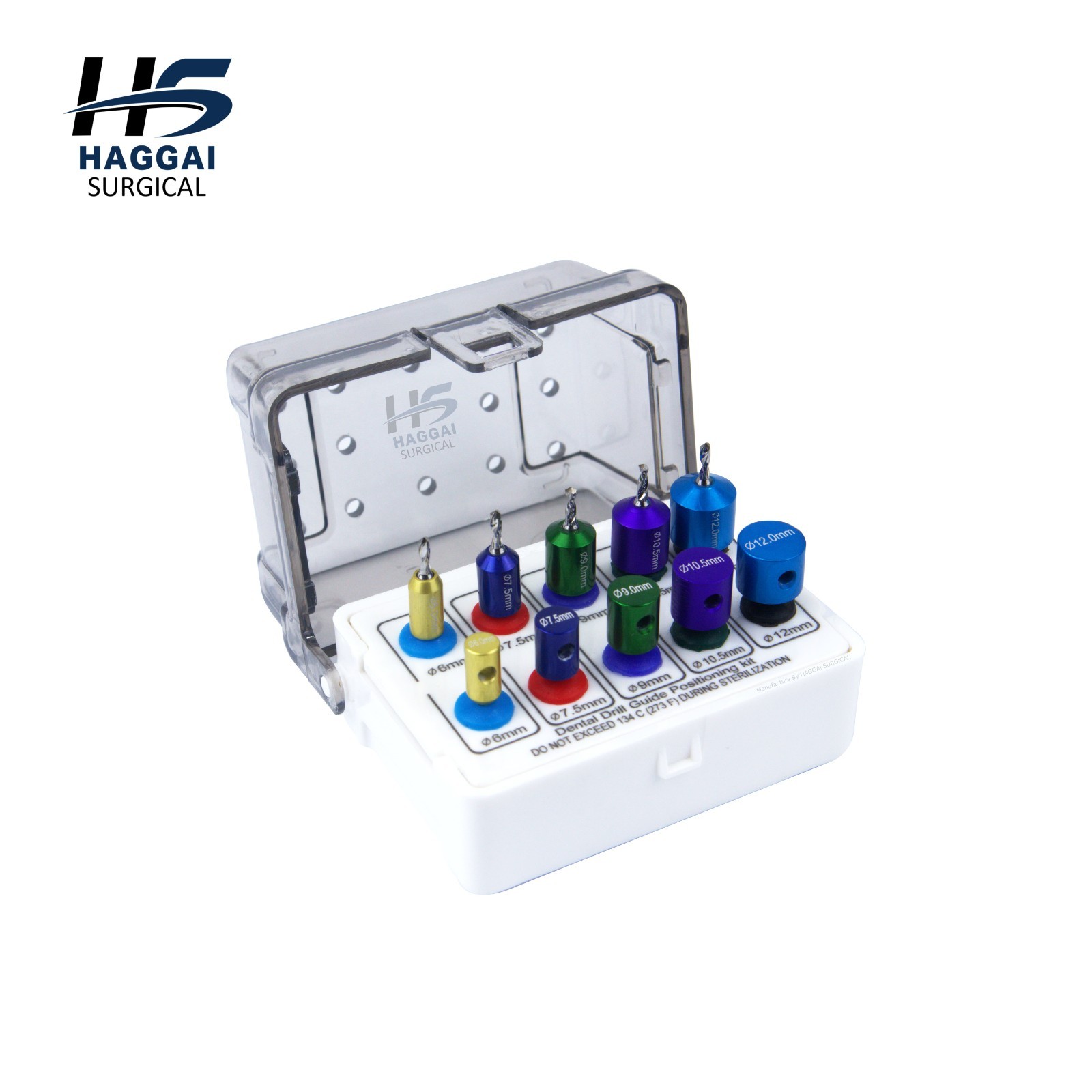 Implant Positioning Guide Kit ∅6.0-12.5 – 10 Pcs Dental Spacing Tool Drill Set