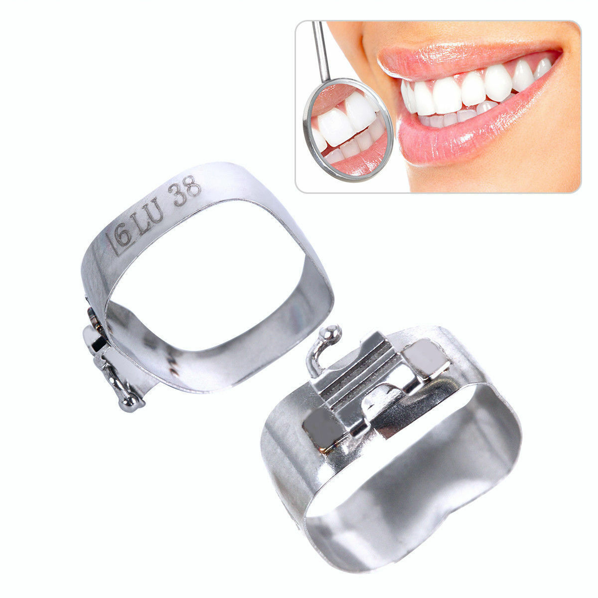 J&J Ortho™ Orthodontic #6 1st Molar Band with Convertible Pre-welded Tube(4/pk)