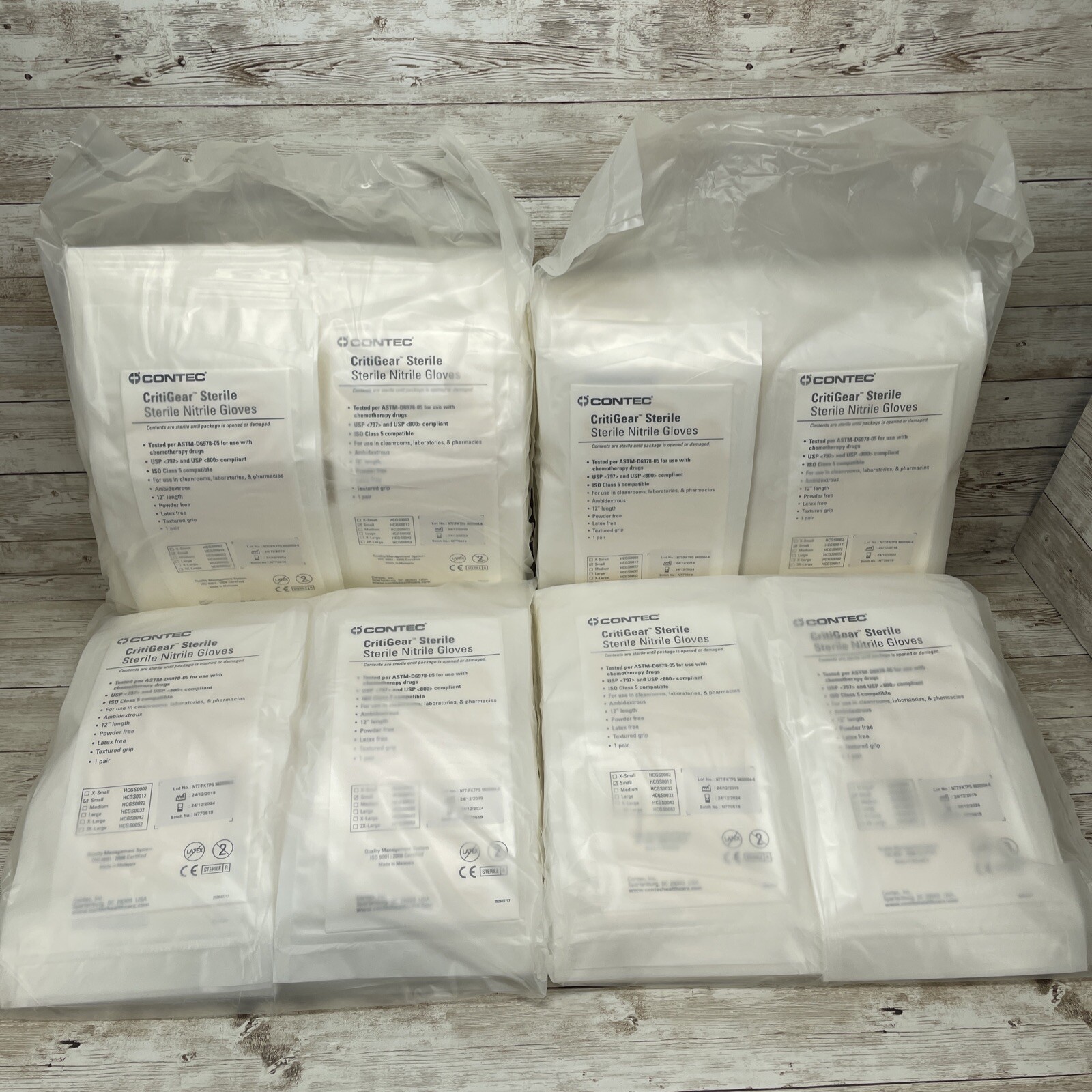 200 Pairs Contec CritiGear Sterile Nitrile Exam Gloves Size: SMALL EXP: 12/24