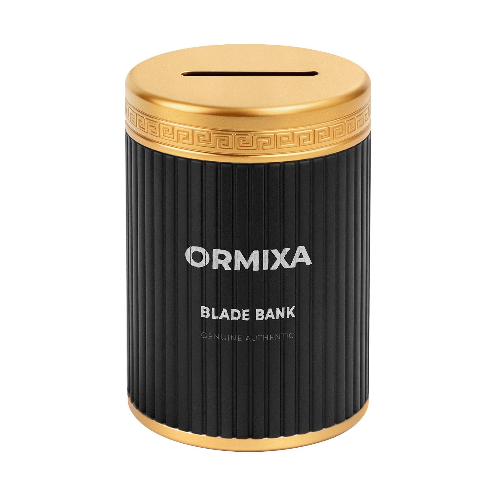ORMIXA Blade Bank, Aluminum Razor Blade Disposal Container (Matte Black)