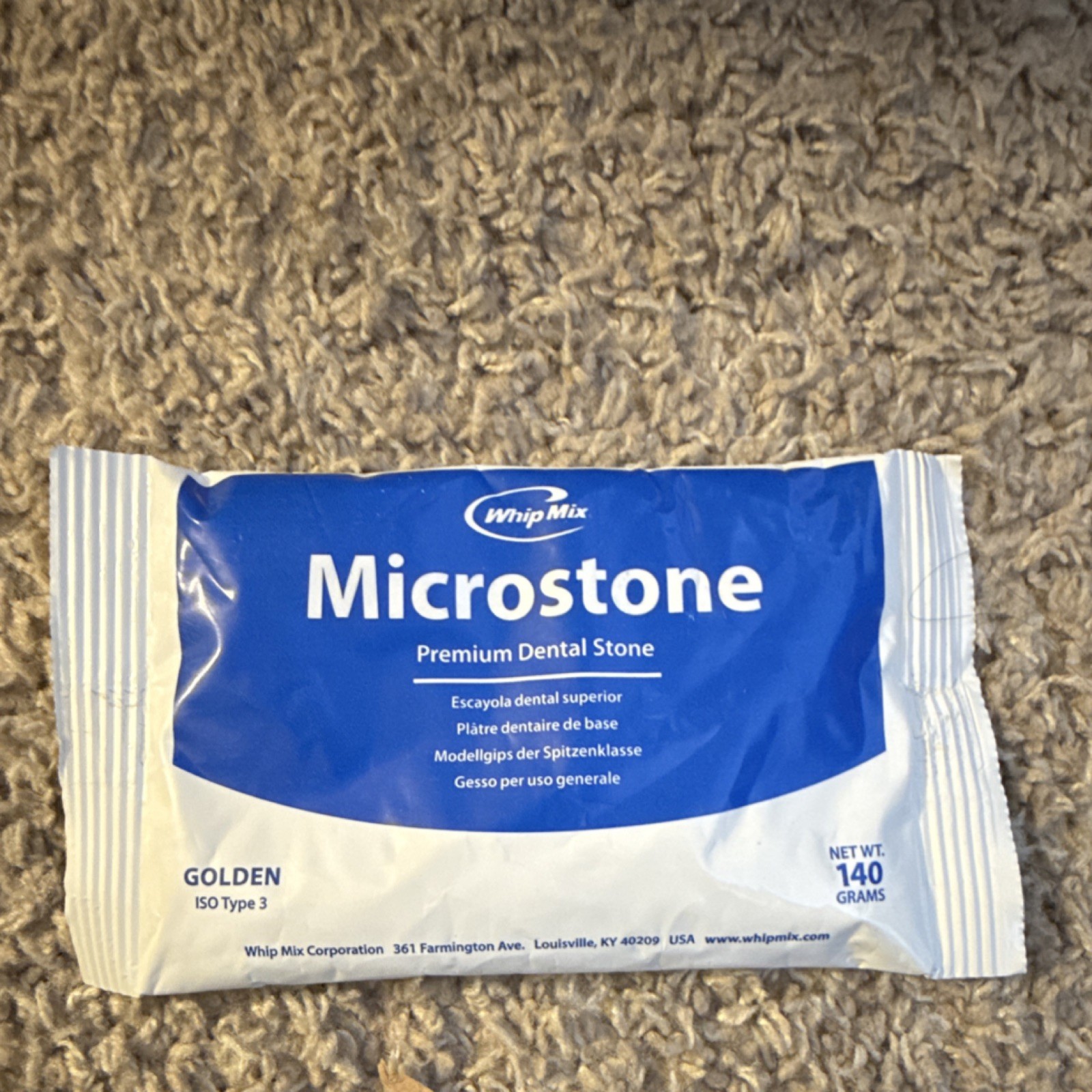 Whip Mix Microstone Dental Stone ISO Type 3 140g Dental Laboratory Dentistry