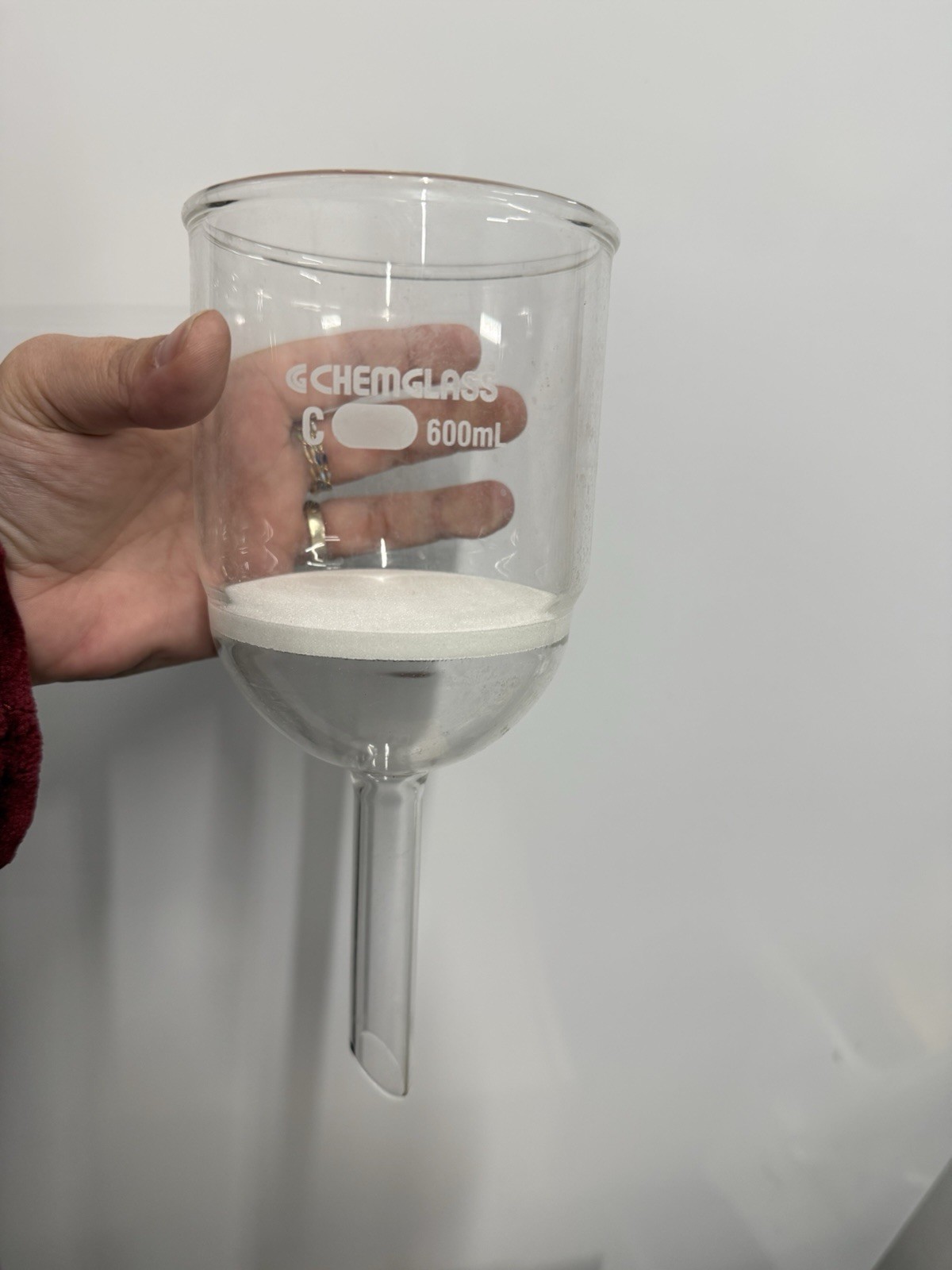 600mL Buchner Funnel Chemglass with Fritted Disc Filter (New)
