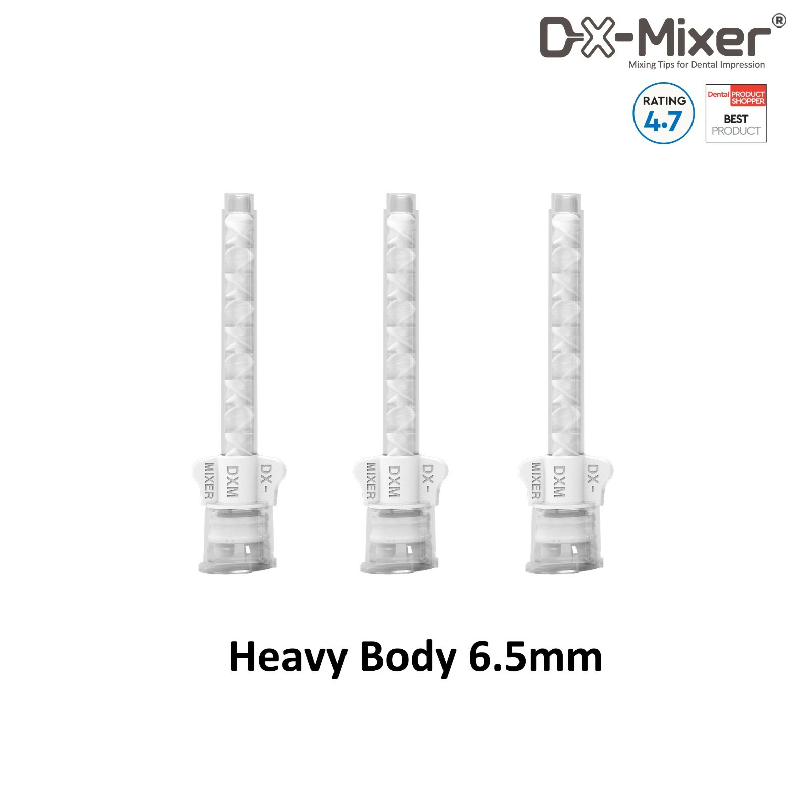 48pcs Heavy Body 6.5mm Impression Dental HP Mixing Tips DX-Mixer®