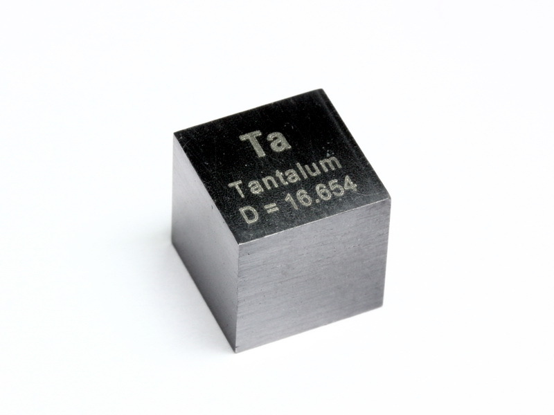 Tantalum density cube ultra precision 10.0×10.0x10.0mm – 99.95% purity