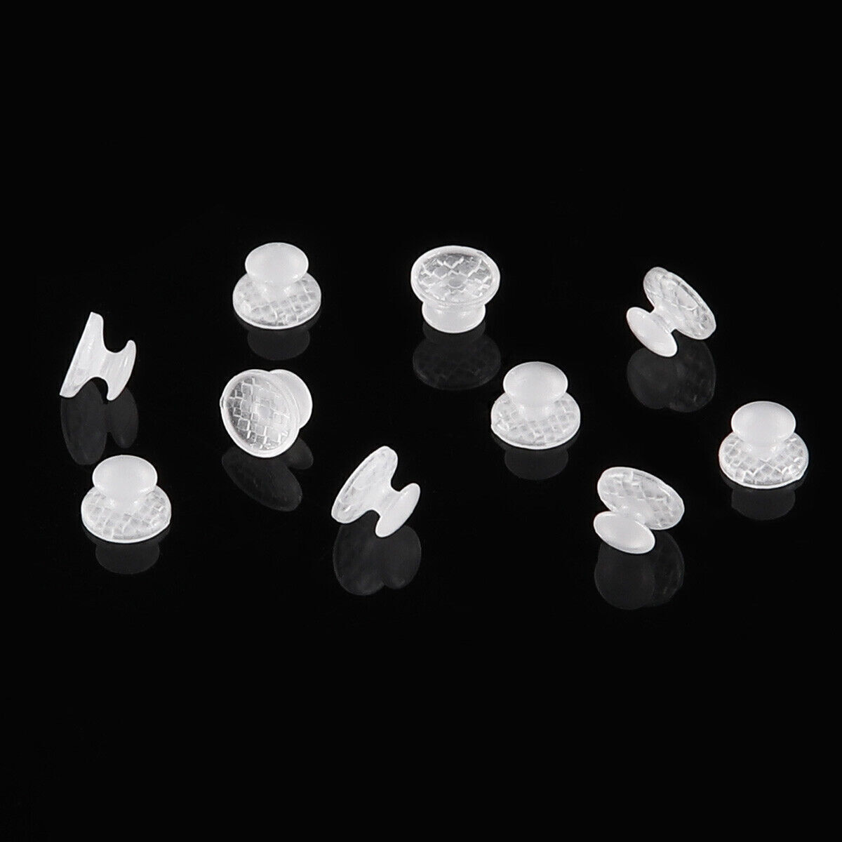 10 Pcs/Box Dental Composite Clear Ceramic Bondable Lingual Buttons Round Base