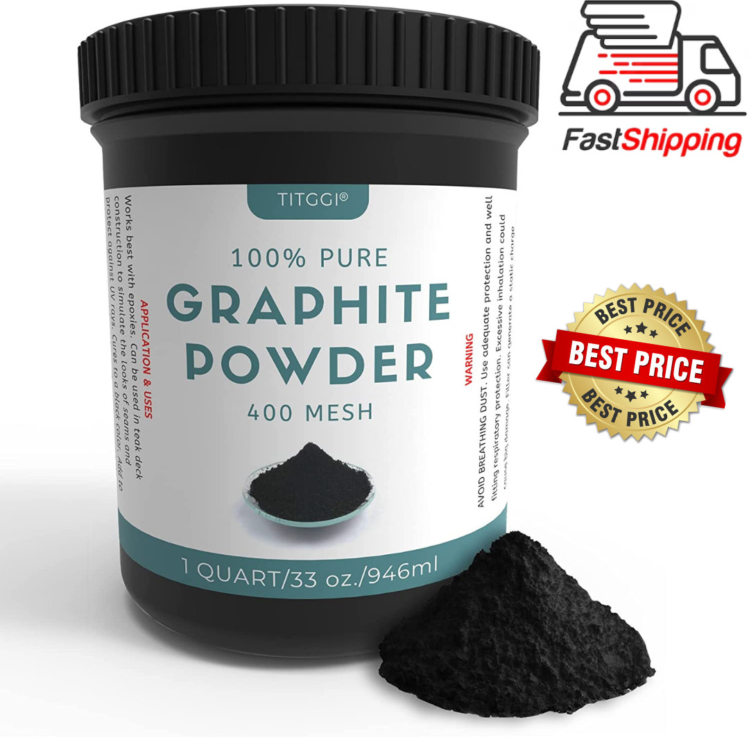 1 Quart Microfine Pure Graphite Powder,Excellent Dry Powdered Graphite Lubrican