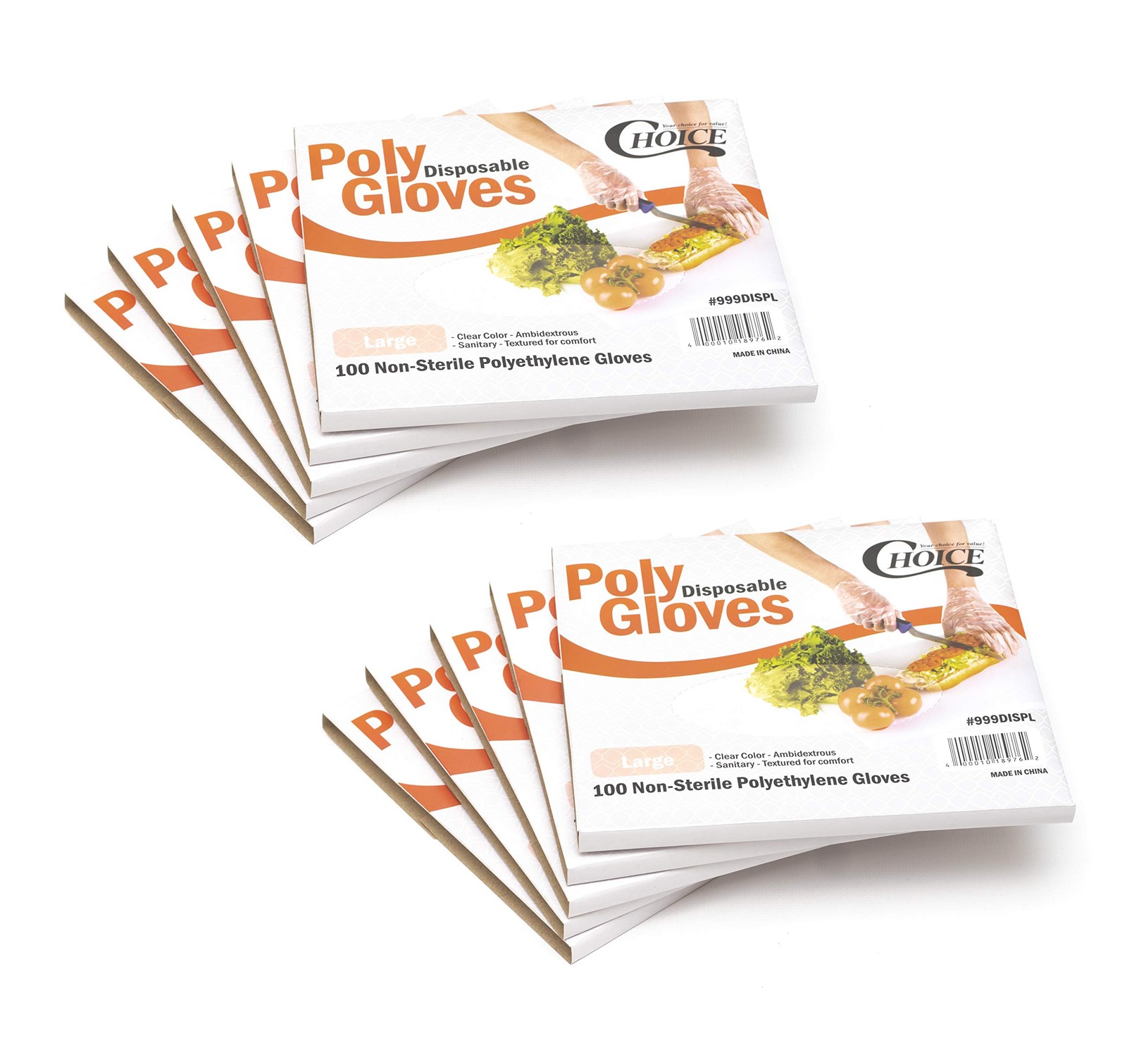 Choice Poly Disposable PE Gloves – Large – Pack of 1000