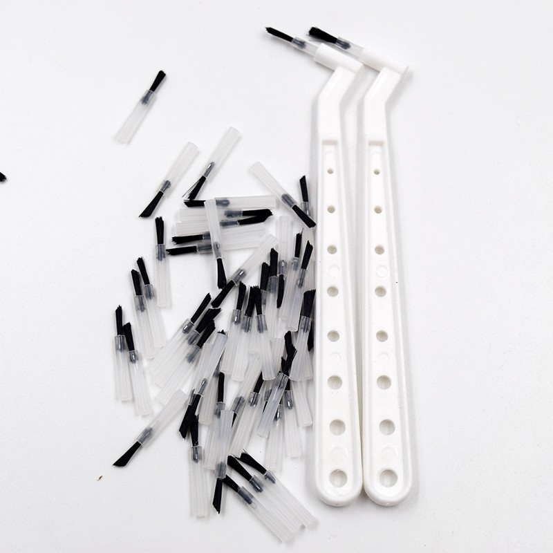 100Pcs/Pack Dental Disposable Composite Brush Tips 9mm Applicator/Handle Holder