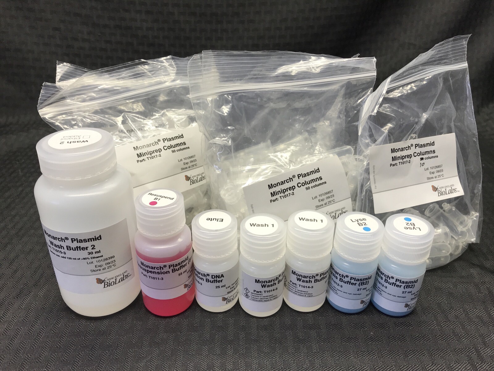 BIOLABS Monarch Plasmid DNA Miniprep Kit – Partial Kit T1010L B