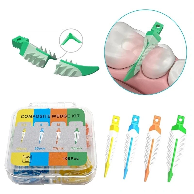 Mixed Disposable Plastic Wave Shape Dental Tooth Gap Composite Interdental Wedge