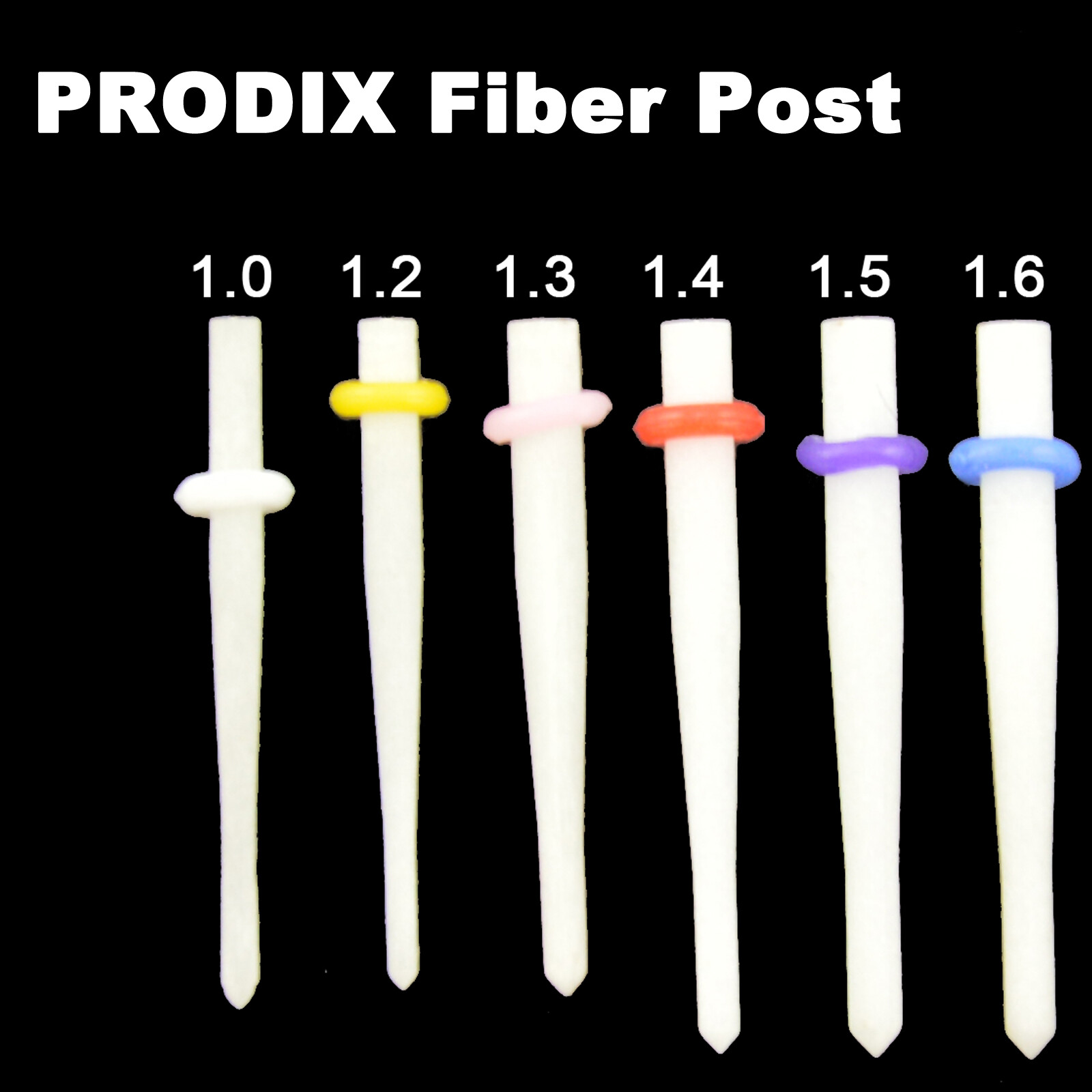 PRODIX Dental Quartz Glass Fiber Post Teeth Restorative 1.0 1.2 1.3 1.4 1.5 1.6