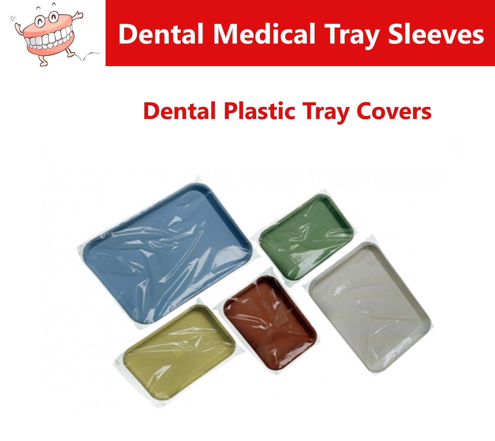 Dental Medical Tray Sleeve: Size A (Chayes) B (Ritter) F Mini Tray Tray Clear