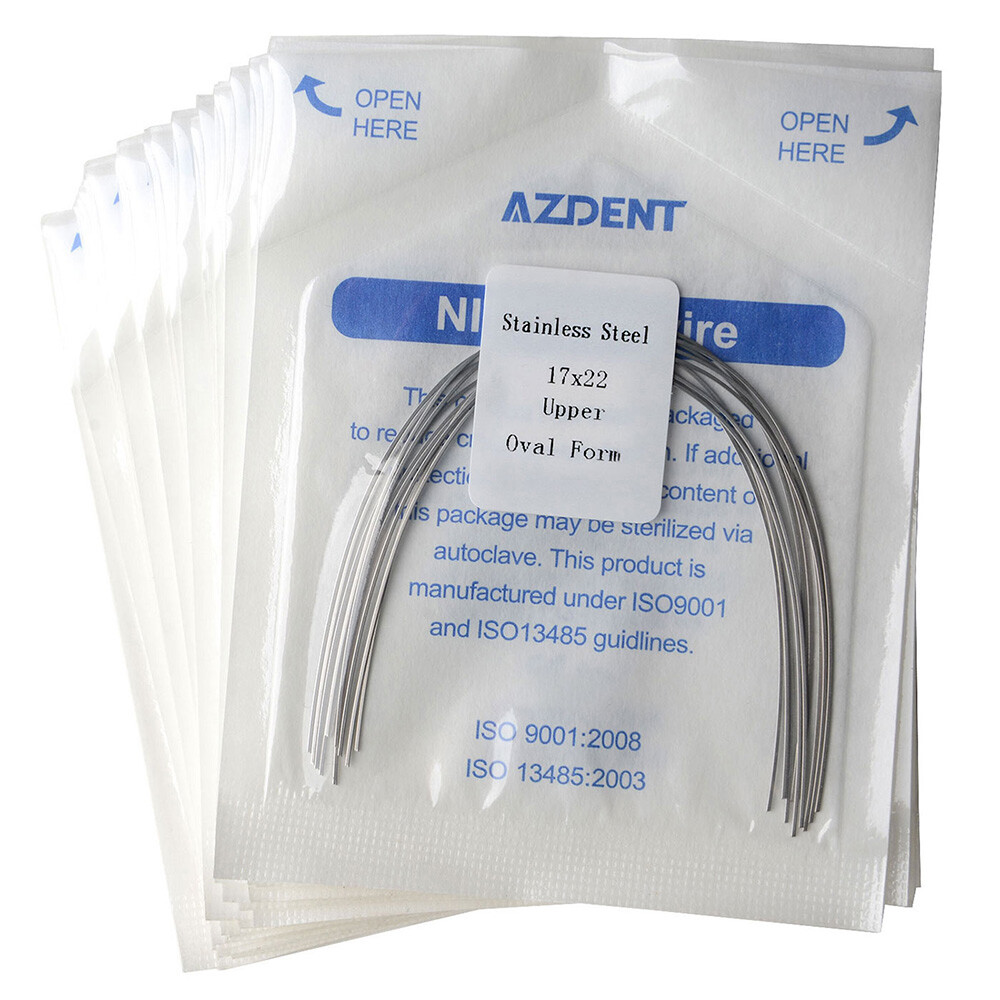 10PCS/KIT Dental Orthodontic Oval Stainless Steel Rectangular Arch Wires AZDENT
