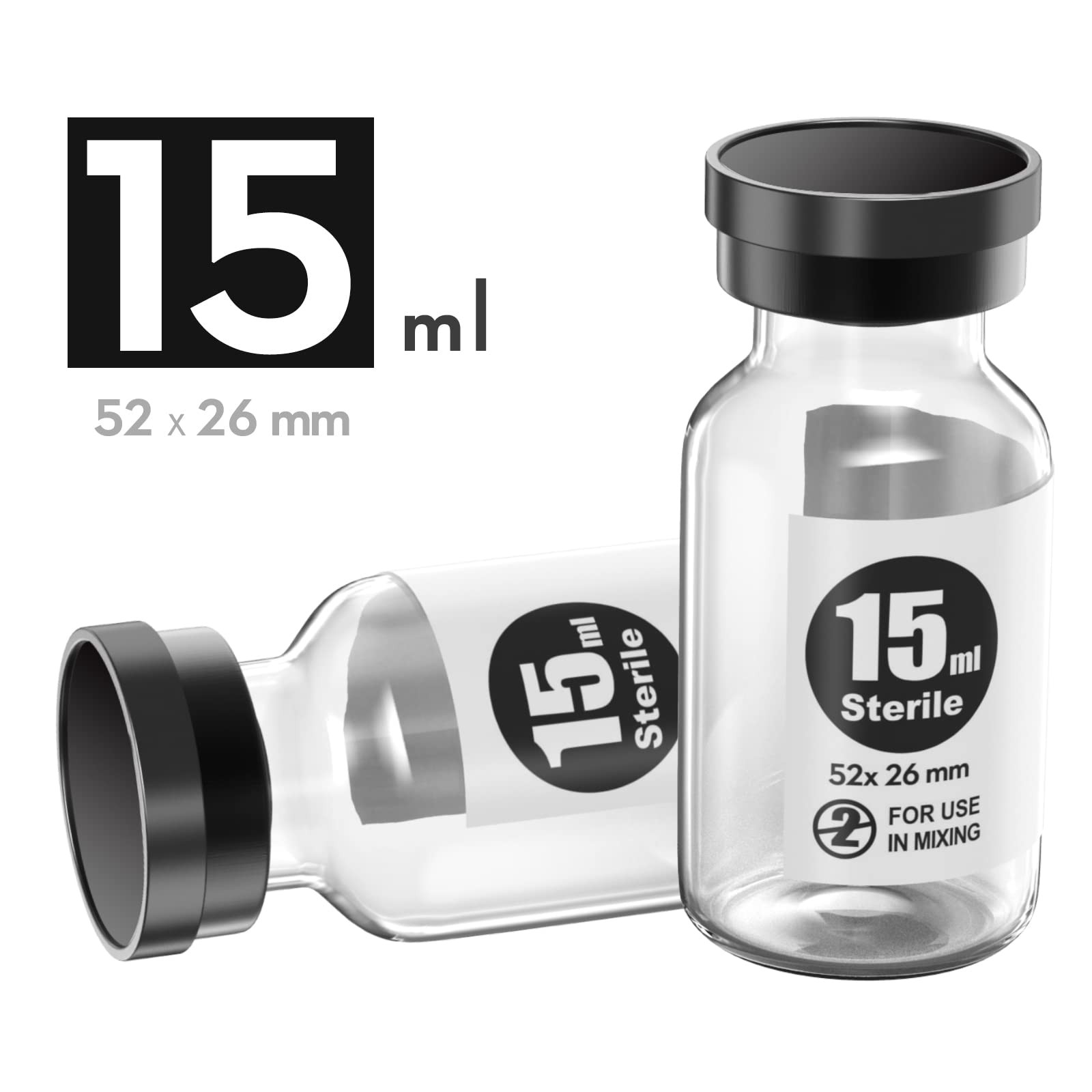 Sterile Empty Vials with Self Healing Injection Port,with Flip Off Aluminum C…