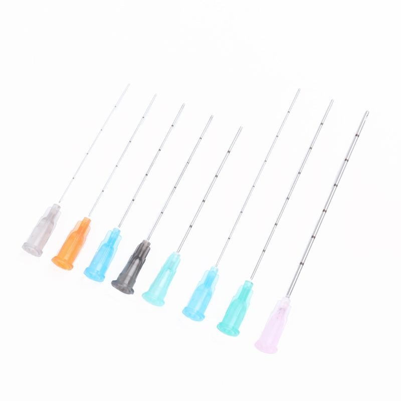 50pcs Disposable Blunt Tip Cannula Needles Filler Injection Facial Nose 18-30g