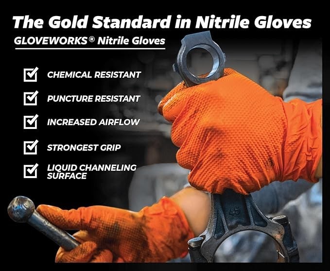gloveworks orange xl nitrile GWON48100