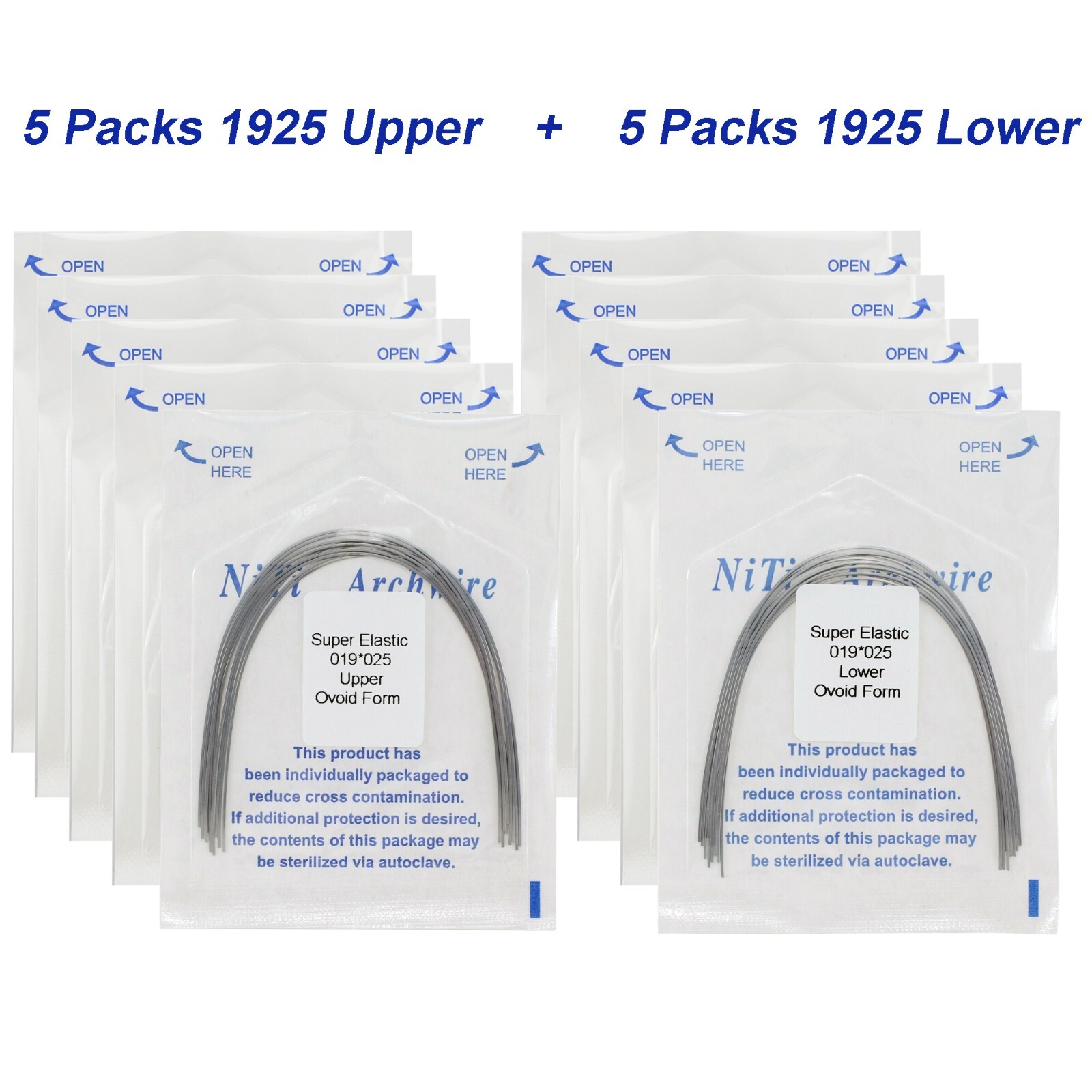 100PCS Dental Orthodontic Niti Arch Wire Natural Ovoid arcos de ortodoncia Niti
