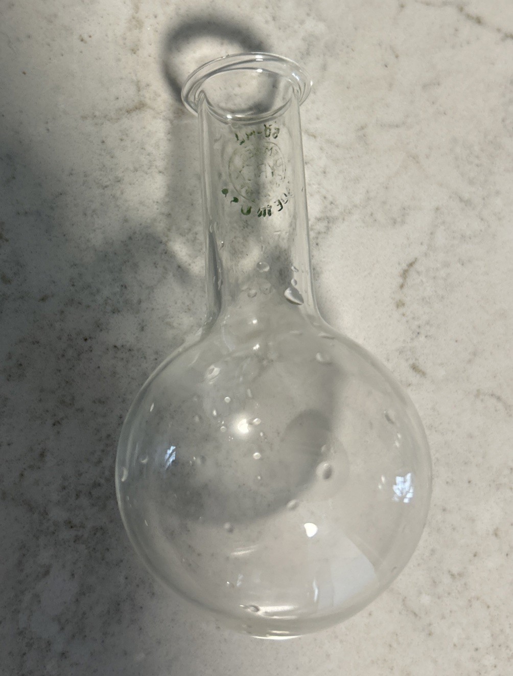 Vintage Pyrex 1000 ML & 50 ML Round Bottom Long Neck Boiling Florence Lab Flasks