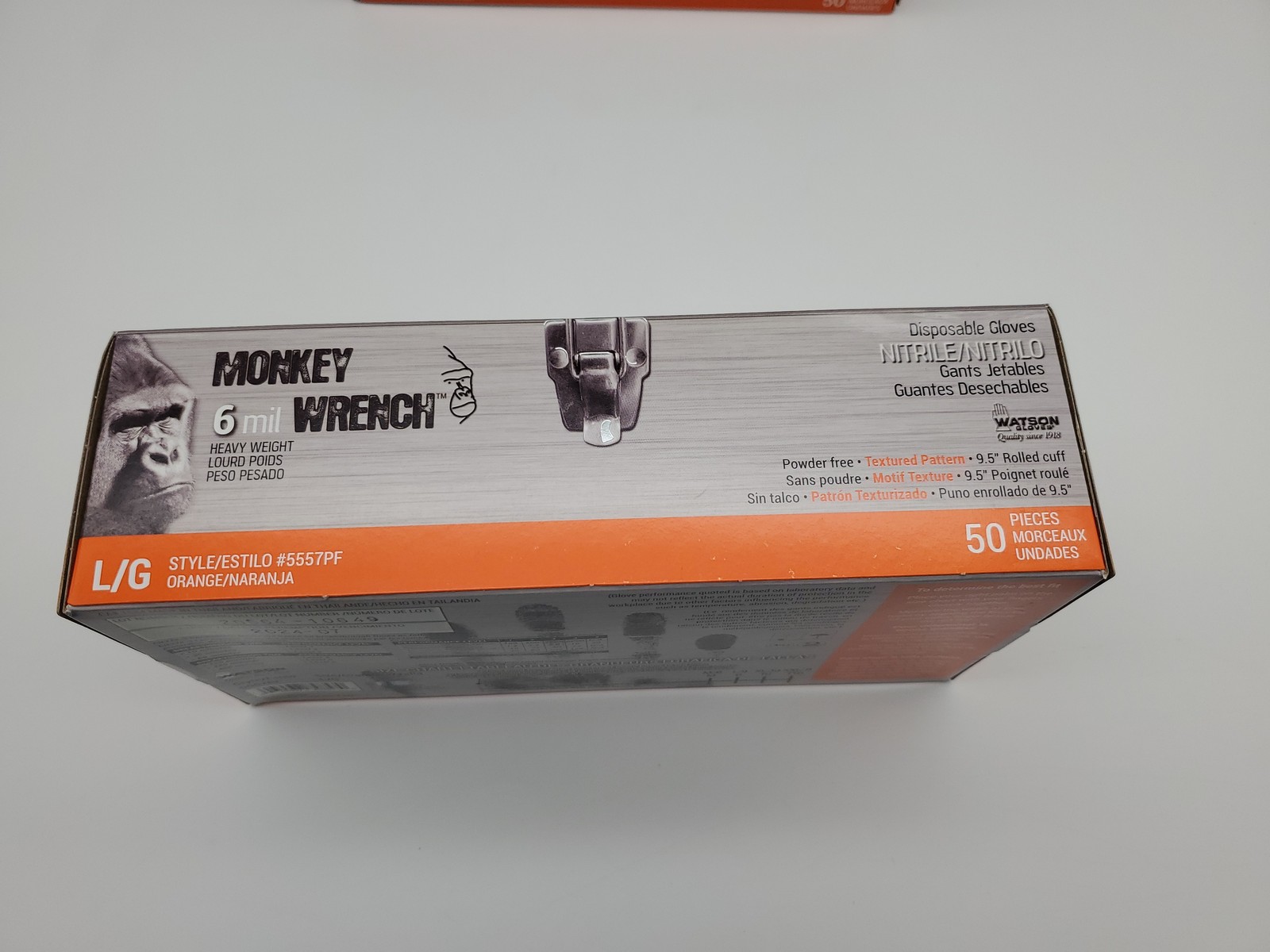 Monkey Wrench Nitrile Gloves Large Powder Free Textured 6 mill Pack of 100