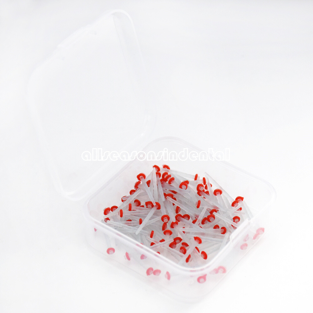100 Pcs Dental Endo Quartz Fiber Post Straight/Screw Restorative Posts 1.0-1.8mm