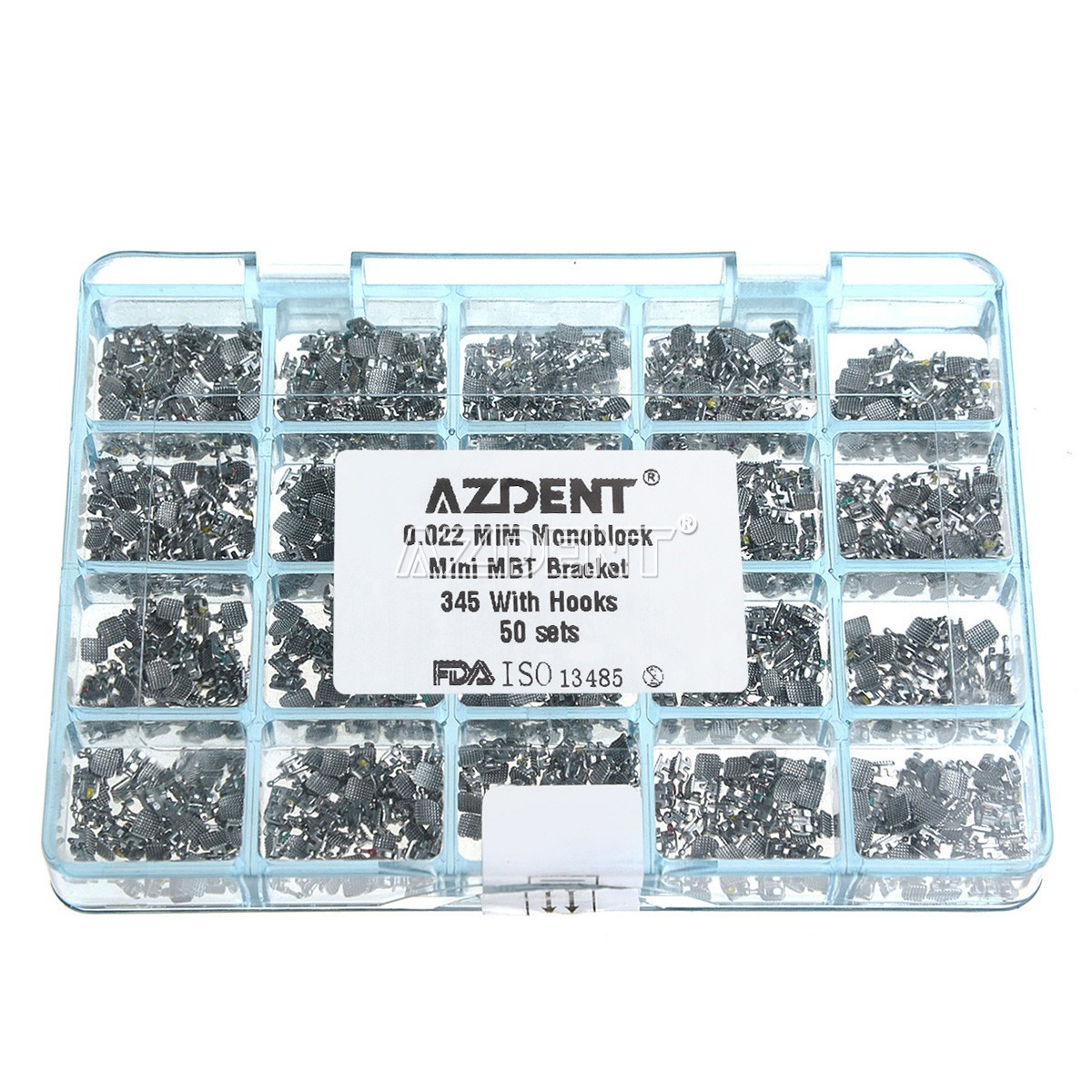 Dental Orthodontic Brackets Monoblock MIM Mini Roth.022 With Hooks 345 AZDENT