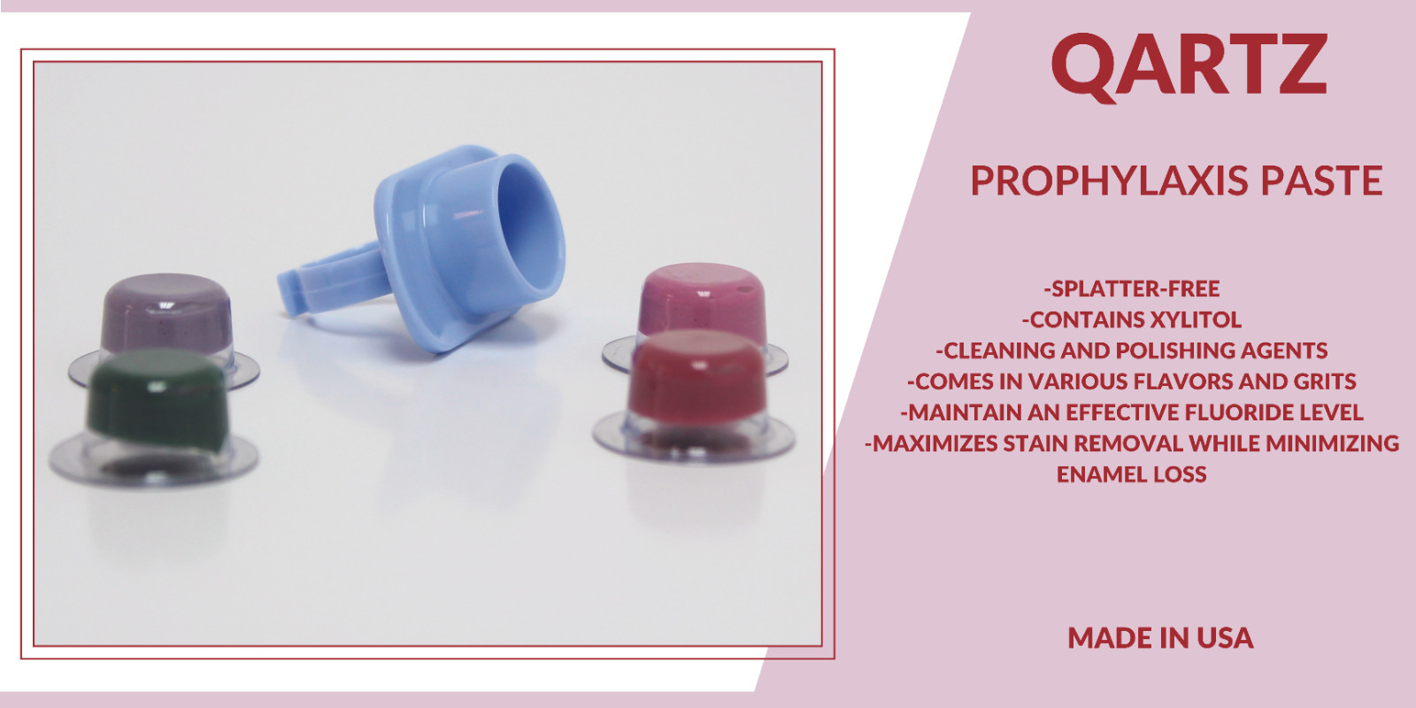 Prophy Paste Cups ASSORTED MEDIUM Qartz 200/Box DENTAL W/FLOURIDE – 3 BOXES