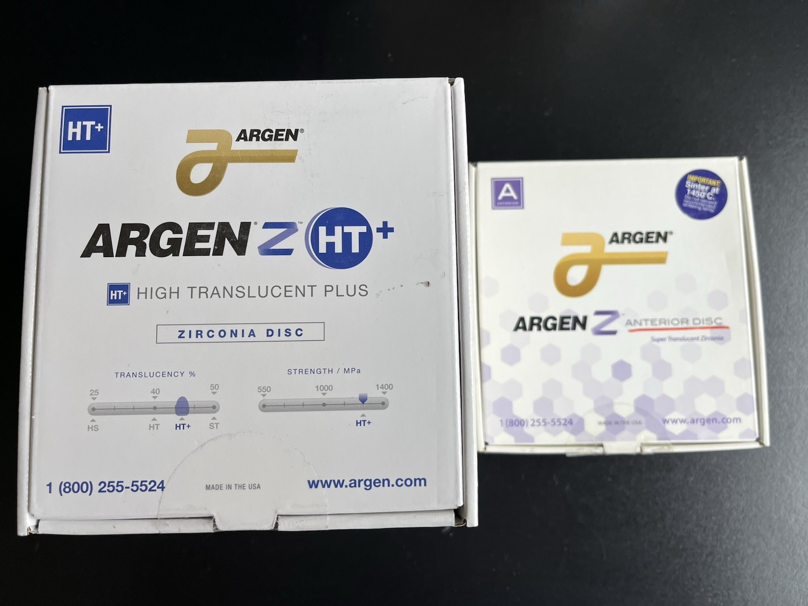 Argen Z HT+ zirconia pucks – 98.5 mm diameter, quantity 5 pucks