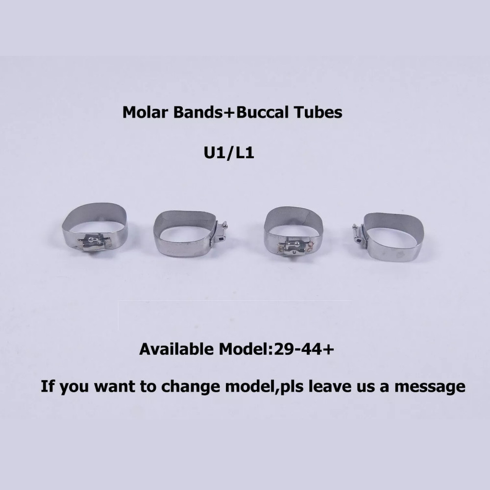 Dental Orthodontic 1st Plain Molar Bands Buccal Tubes Cleats Roth 022 #29-44+